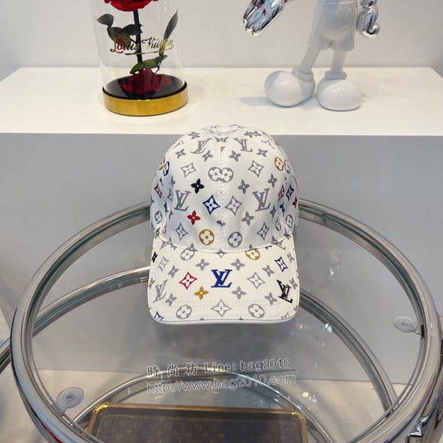 LV男士帽子 路易威登彩色印花棒球帽鴨舌帽  mm1318